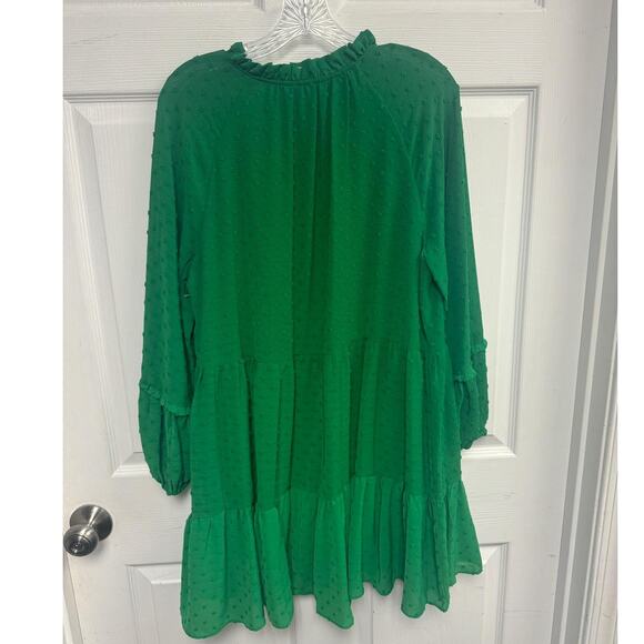 DOT RUFFLE SHIFT DRESS - Picture 5 of 6